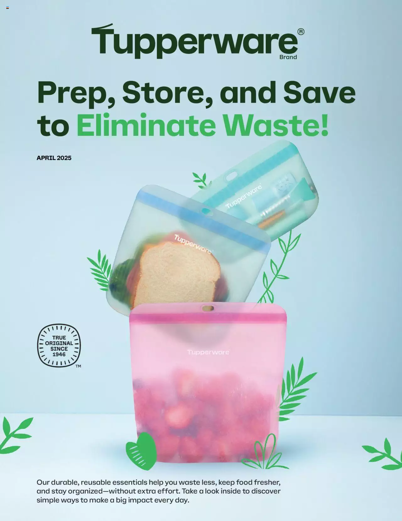 Tupperware flyer - page 1- valid from Apr 1, 2025