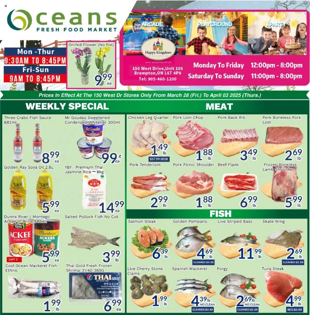Oceans flyer - Brampton - page 1- valid from Mar 28, 2025