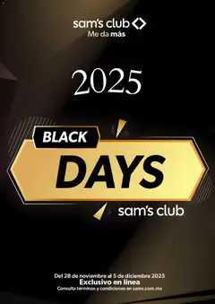 Sam's Club Black Friday válido desde 28/11/2025