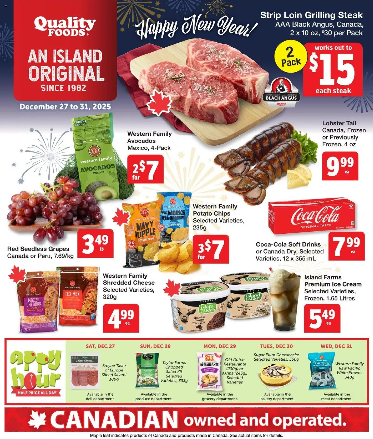 Quality Foods weekly flyer / circulaire - page 1- valid from Dec 27, 2025