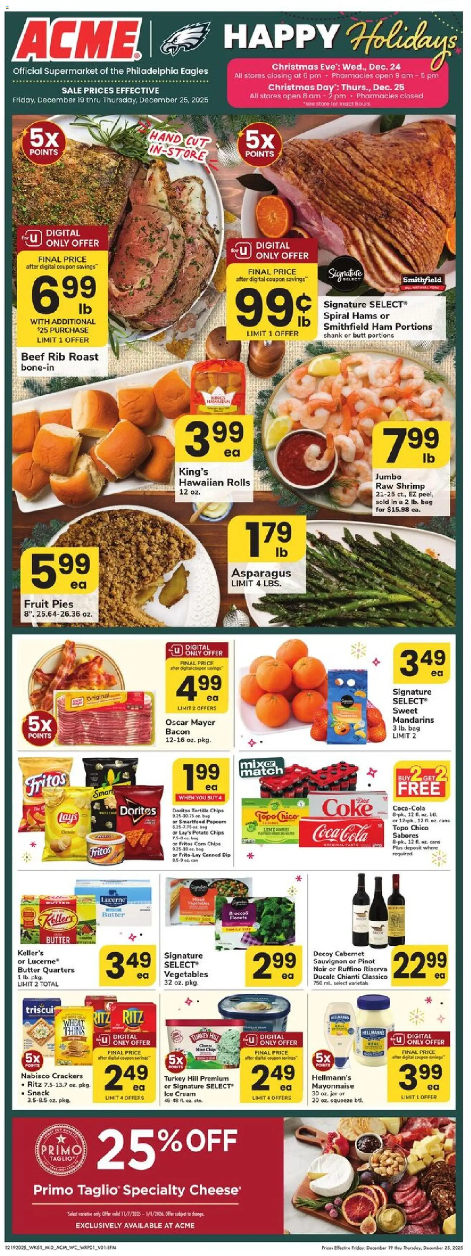 Acme Weekly Ad - PA - page 1- valid from 12/19/2025