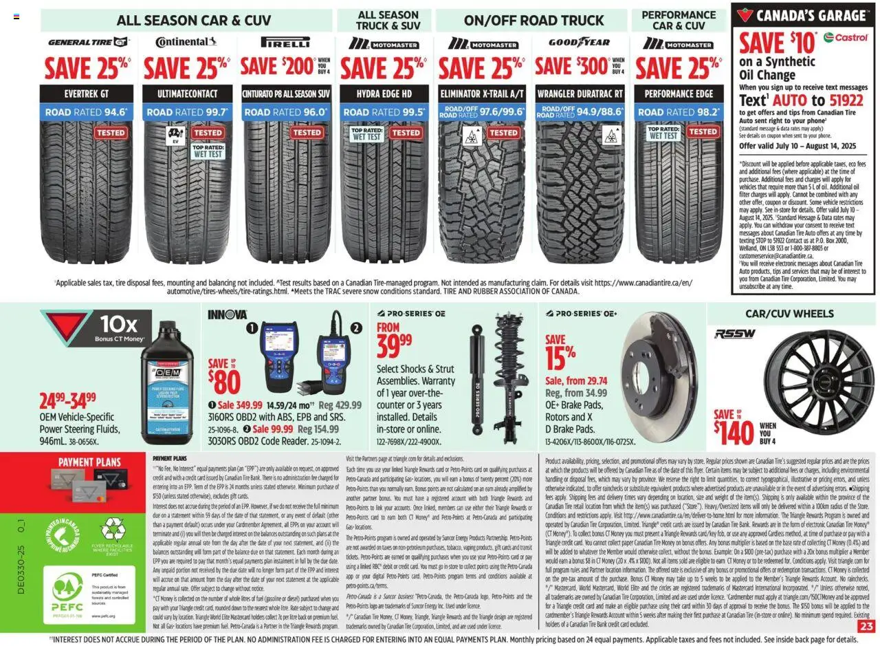 Canadian Tire weekly flyer / circulaire - page 33- valid from Jul 18, 2025