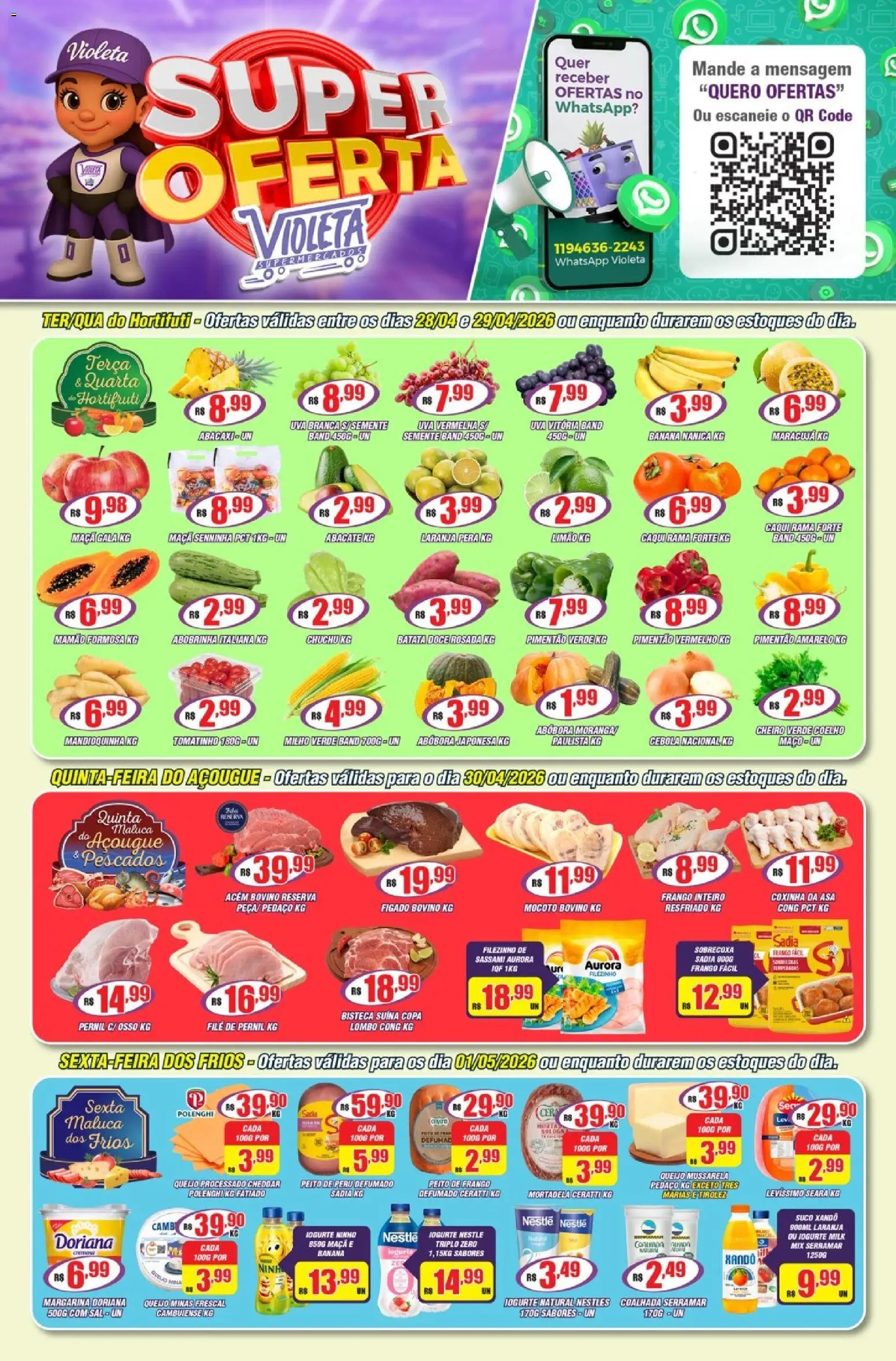 Violeta Supermercados - Ofertas da semana - página 1- válido a partir de 28/04/2026
