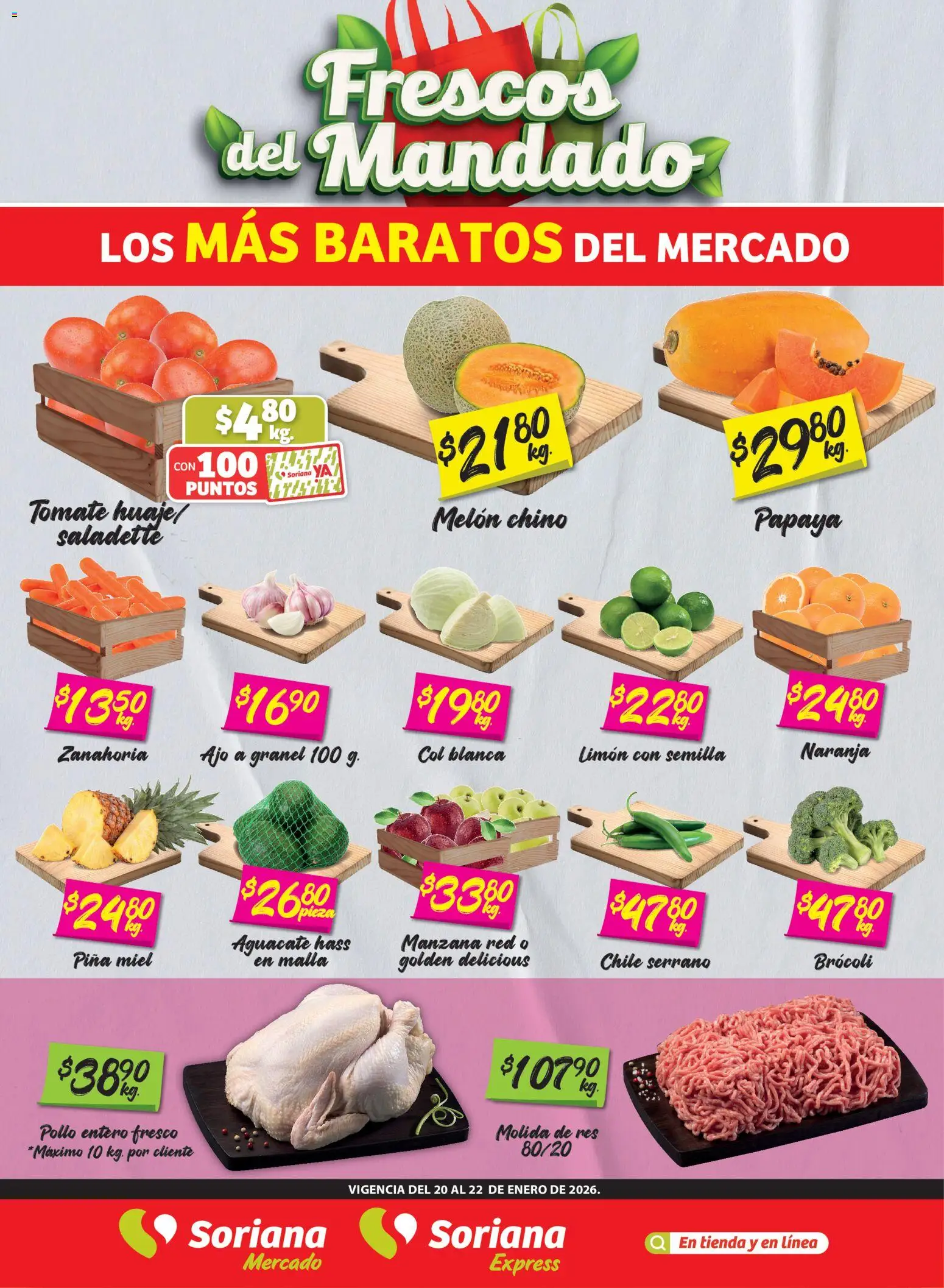 Soriana - Frescos del Mandado Mercado: Tamaulipas - página 1- válido desde 20/01/2026