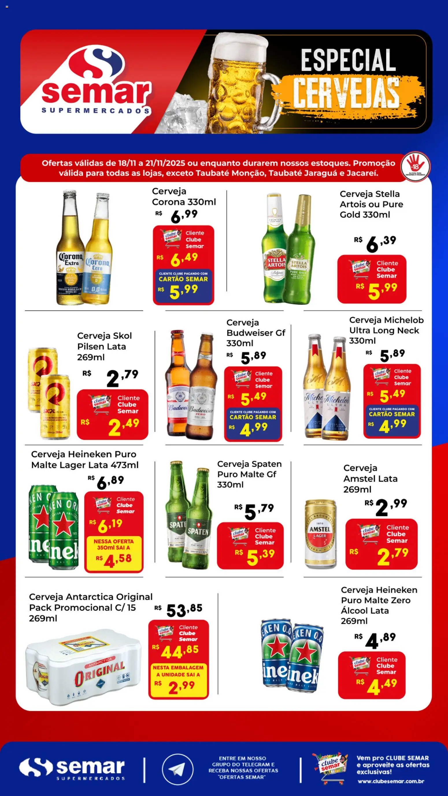 Semar Supermercado - Ofertas Especial Cervejas - página 1- válido a partir de 18/11/2025

