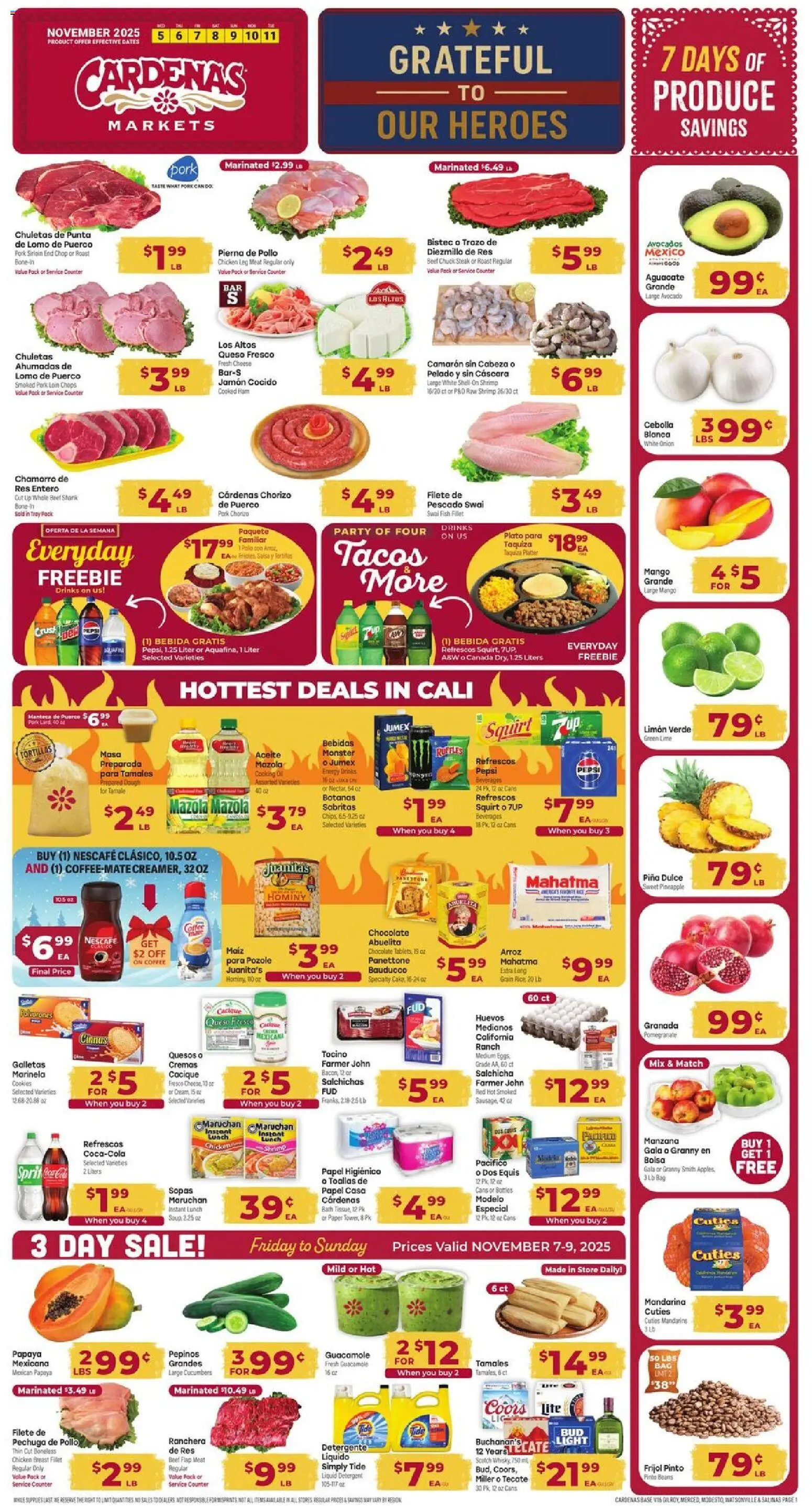 Cardenas Weekly Ad - CA - page 1- valid from 11/05/2025