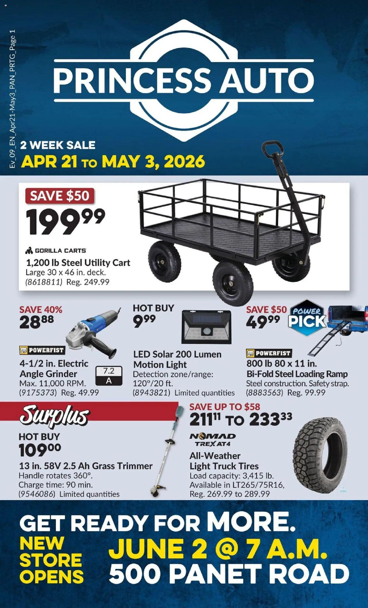 Princess Auto flyer - 2 Week Sale! - page 1- valid from Apr 21, 2026