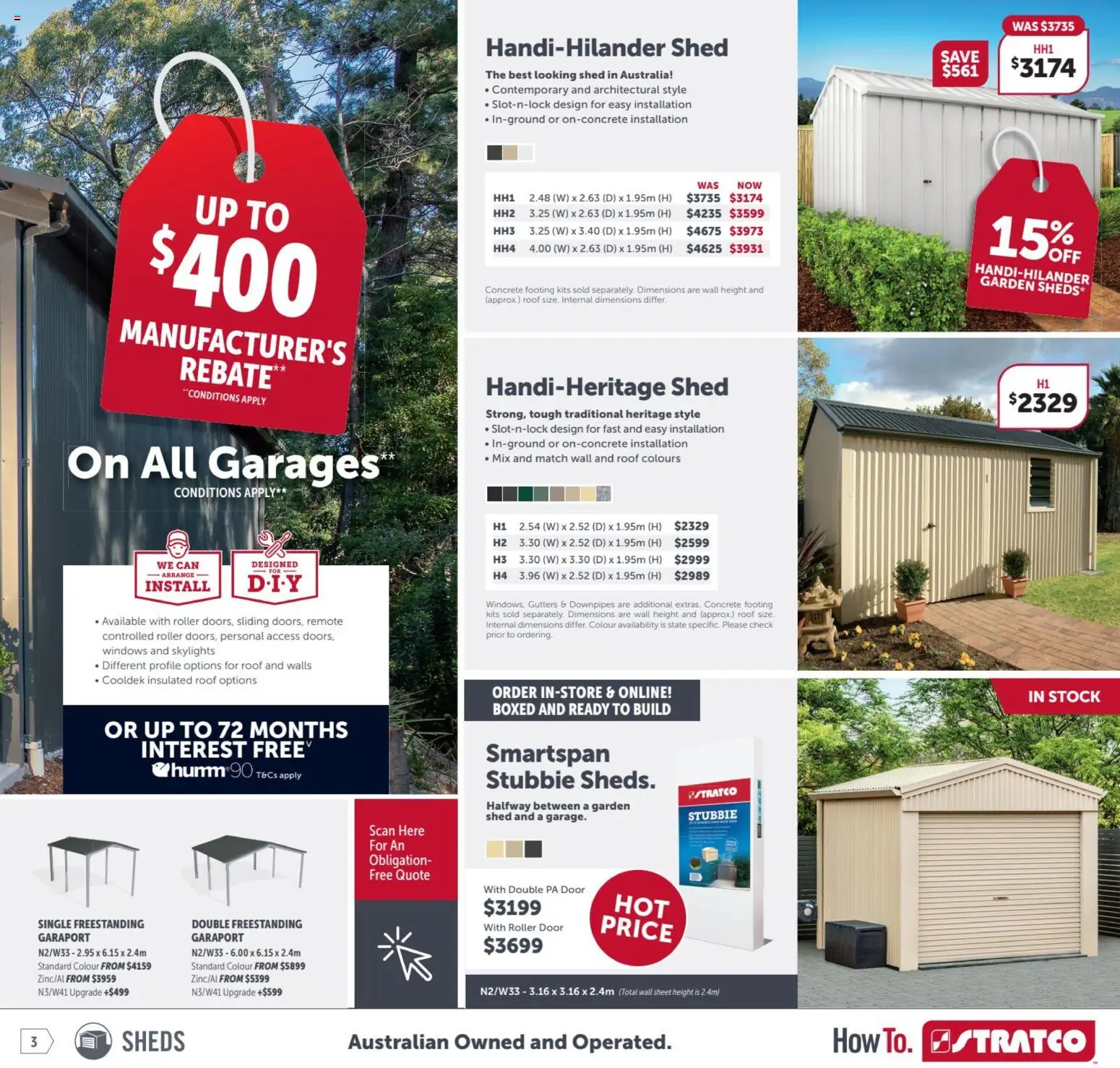 Stratco catalogue  - page 3- valid from 17/04/2026