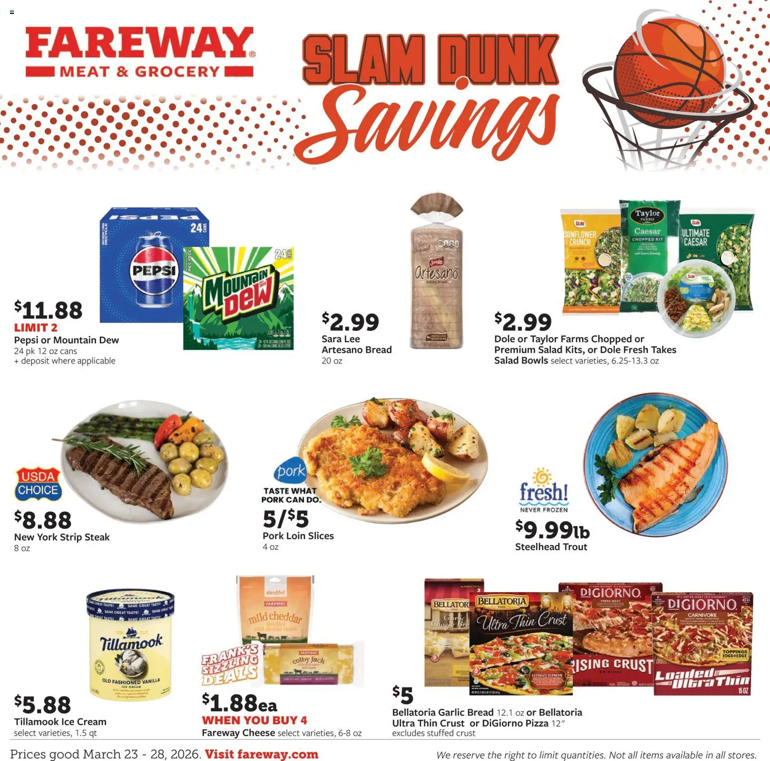 Fareway Weekly Ad - page 1- valid from 03/23/2026