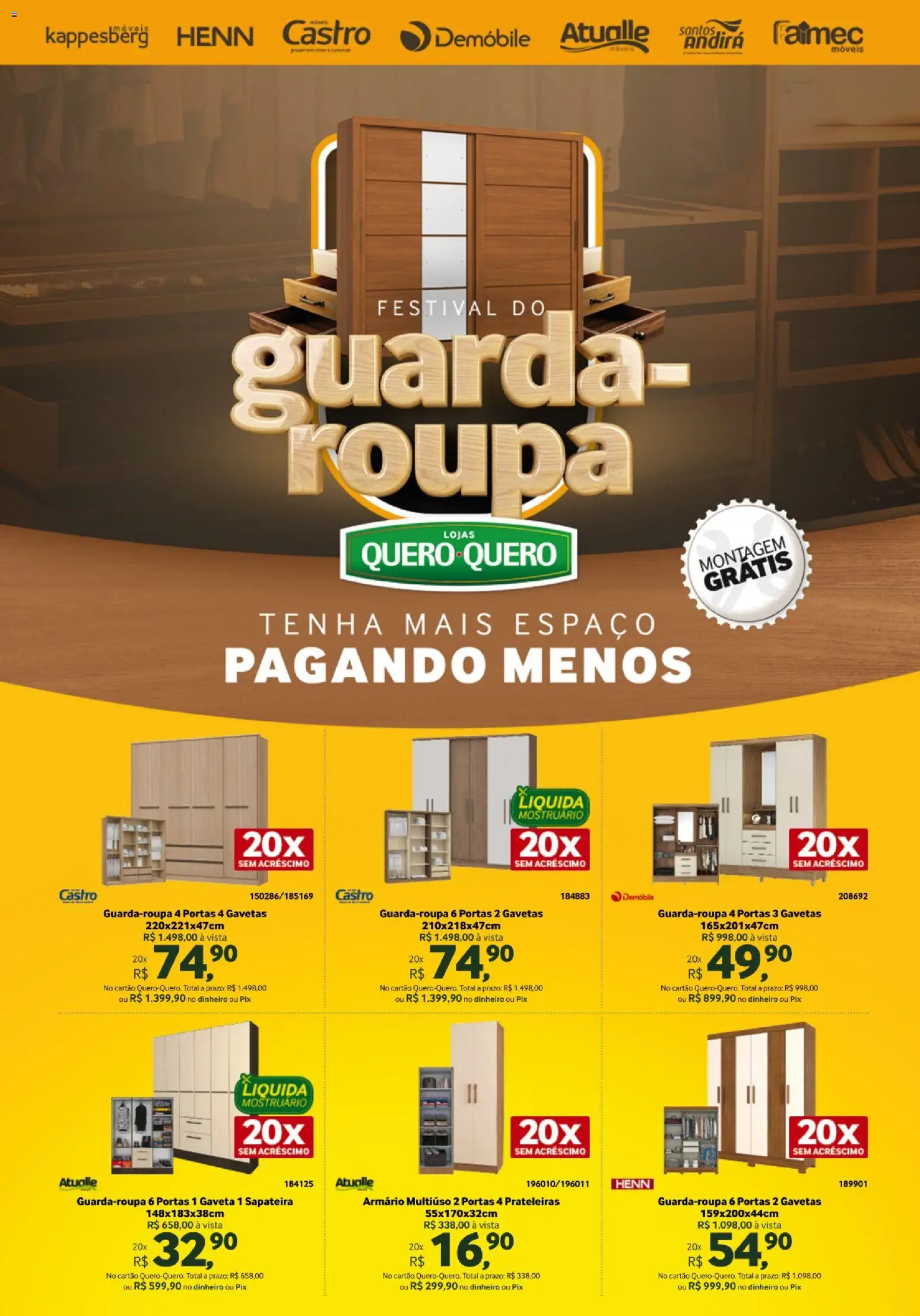 Lojas Quero-Quero ofertas Festival do Guarda-roupa - página 1- válido a partir de 01/04/2026
