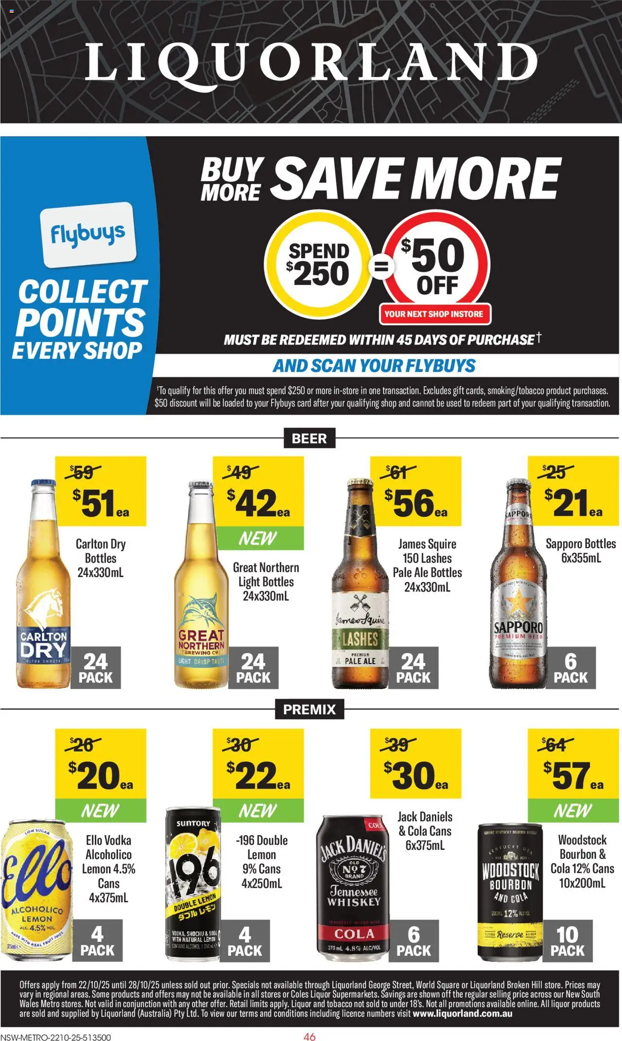 Liquorland Catalogue NSW - page 1- valid from 22/10/2025