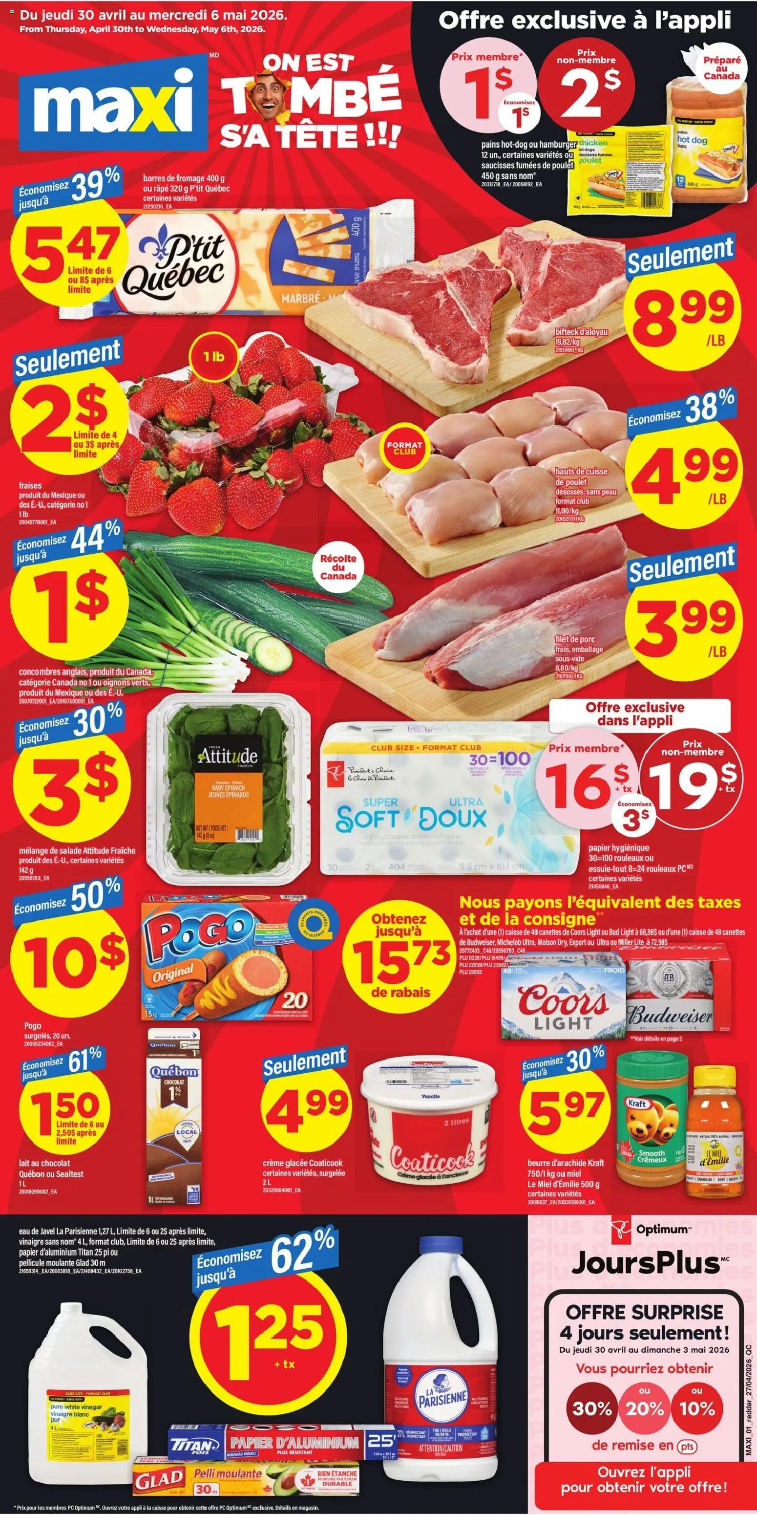 Maxi weekly flyer / circulaire - page 1- valid from Apr 30, 2026