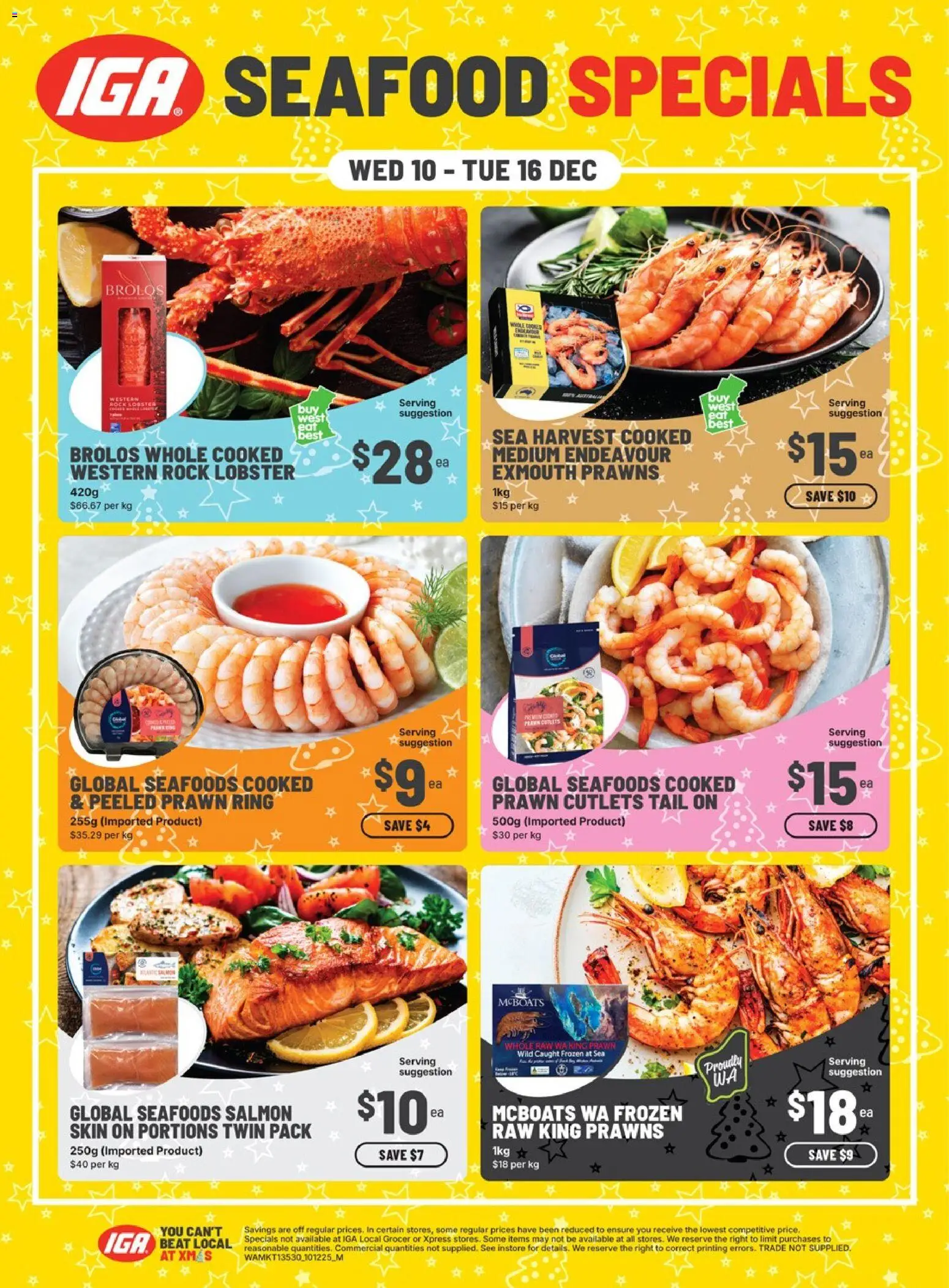 IGA - Seafood Specials WA - page 1- valid from 10/12/2025