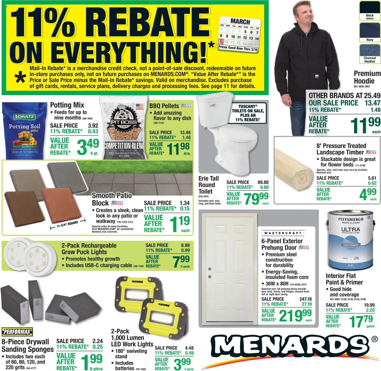 Menards Weekly Ad - page 1- valid from 03/04/2026
