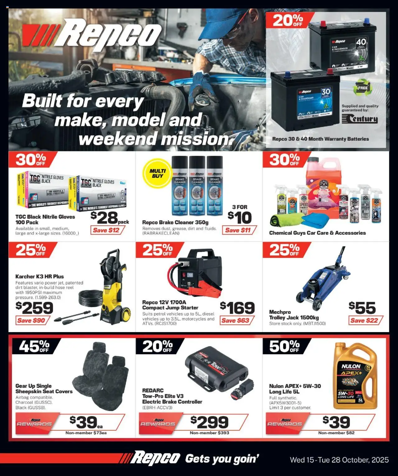 Repco Catalogue - page 1- valid from 15/10/2025