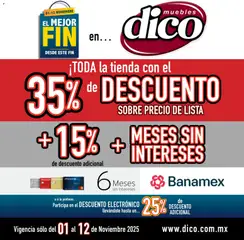 Muebles Dico Buen Fin  válido desde 01/11/2025