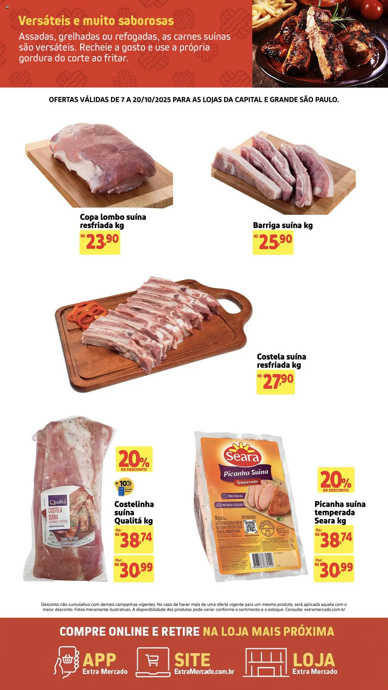 Extra - Ofertas de Mercado Festival Carne Suína - página 1- válido a partir de 07/10/2025
