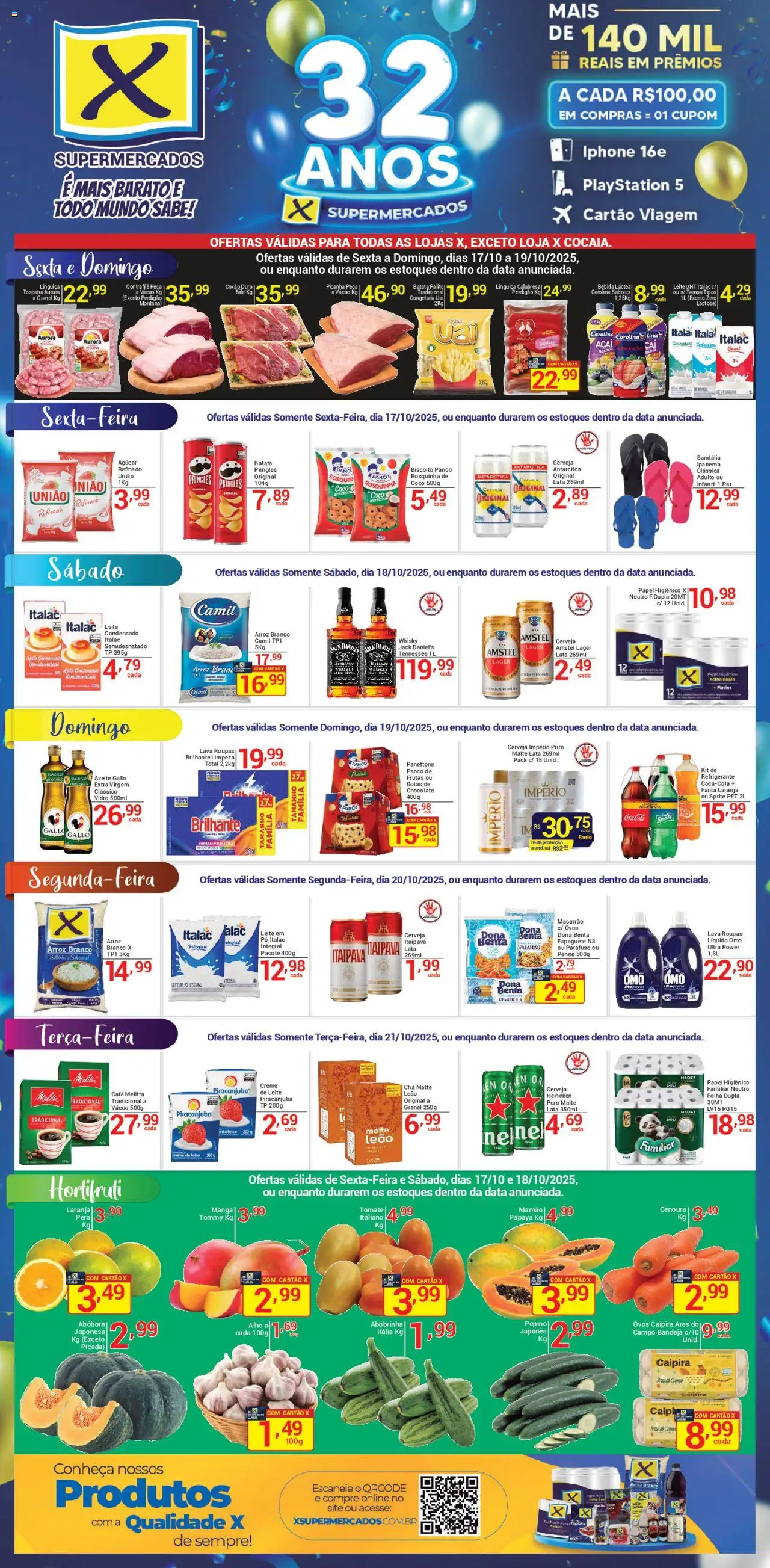 X Supermercados - Ofertas da semana  - página 1- válido a partir de 17/10/2025
