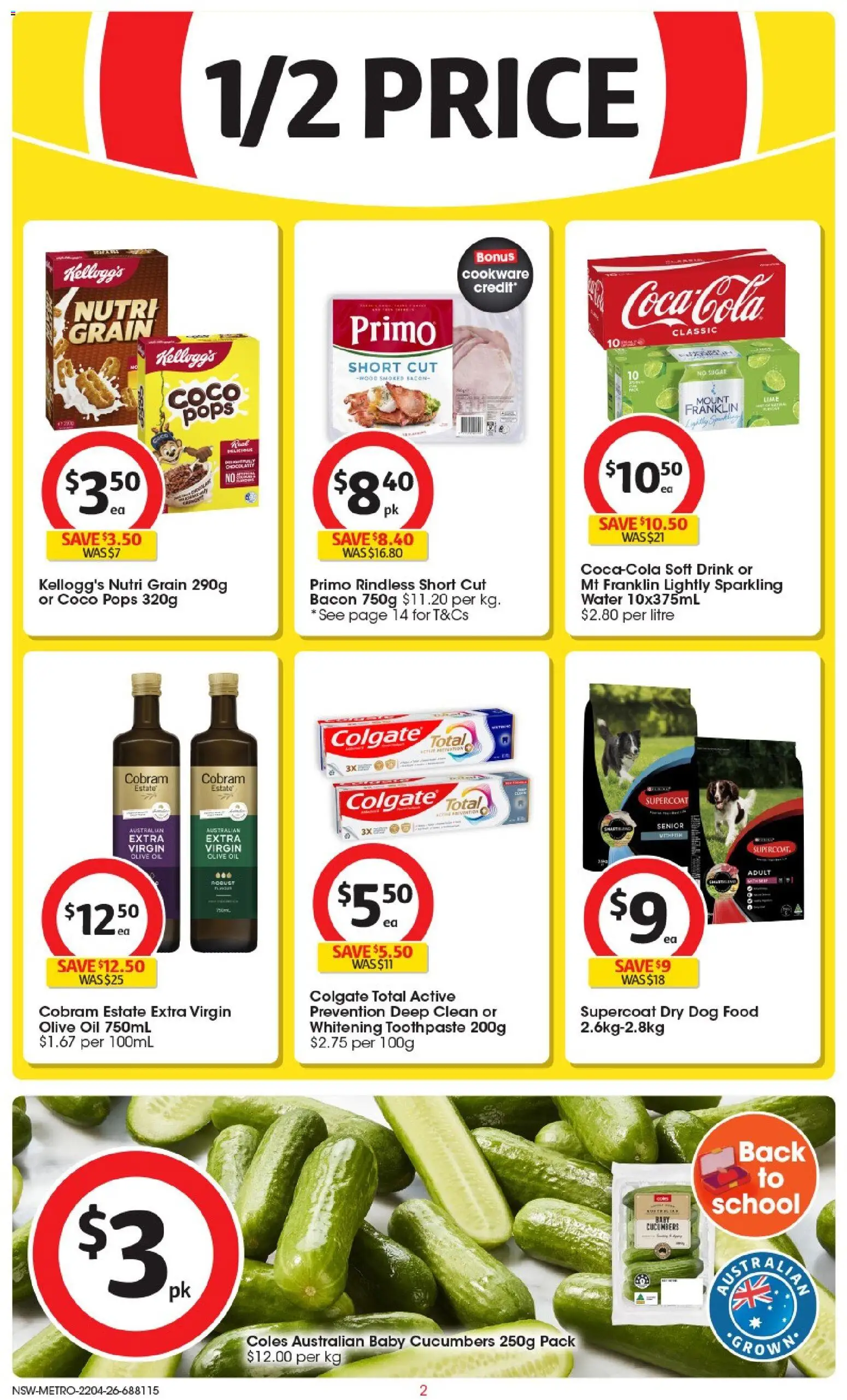 Coles catalogue  - page 2- valid from 22/04/2026