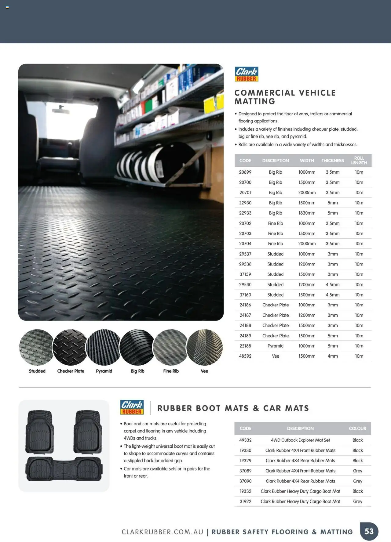 Clark Rubber Catalogue  - page 53- valid from 05/05/2025