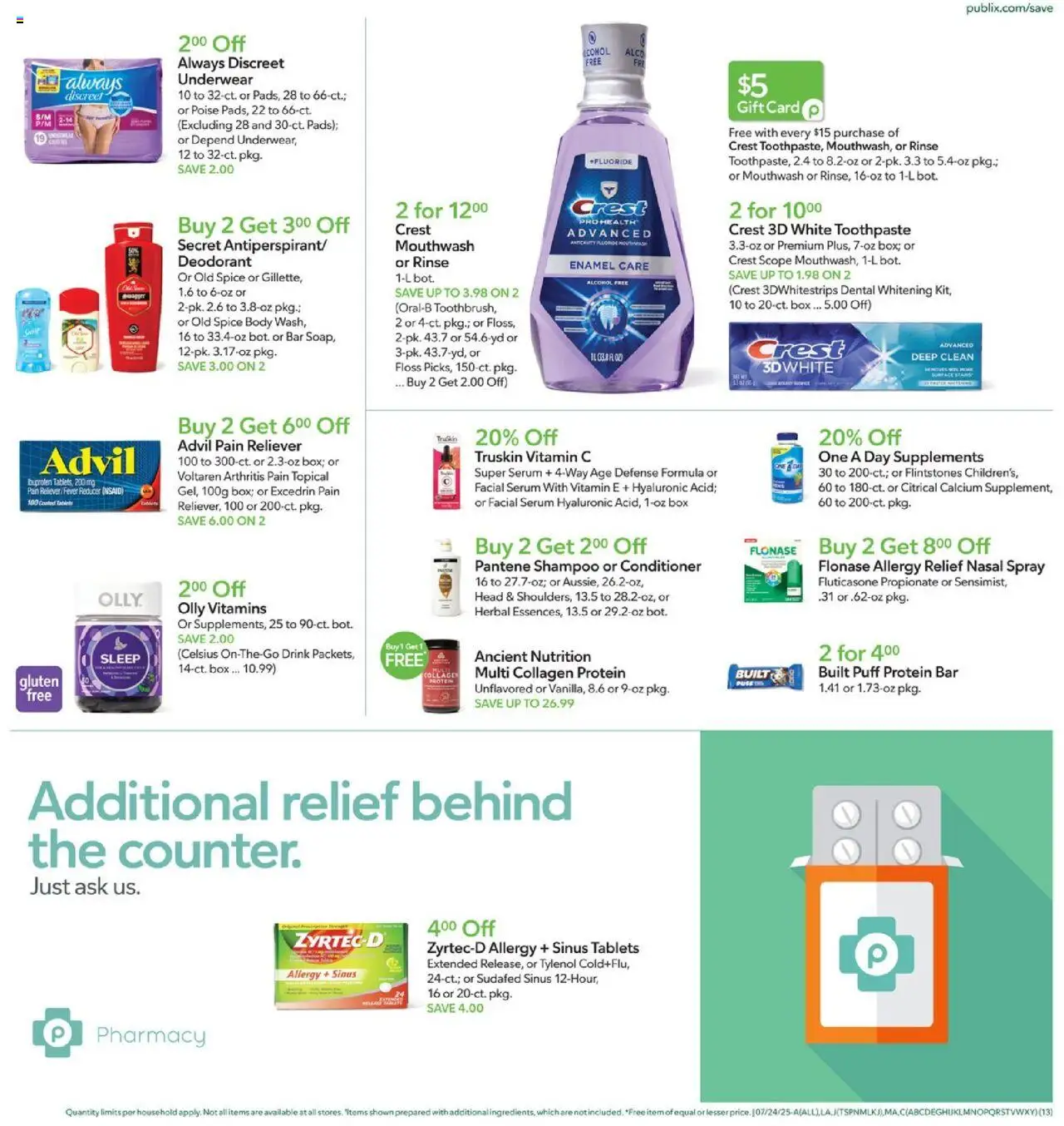 Publix Weekly Ad - page 13- valid from 07/23/2025