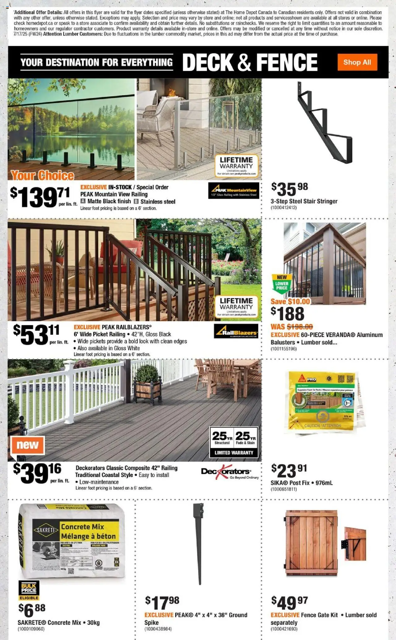 Home Depot weekly flyer / circulaire - page 6- valid from Jul 17, 2025