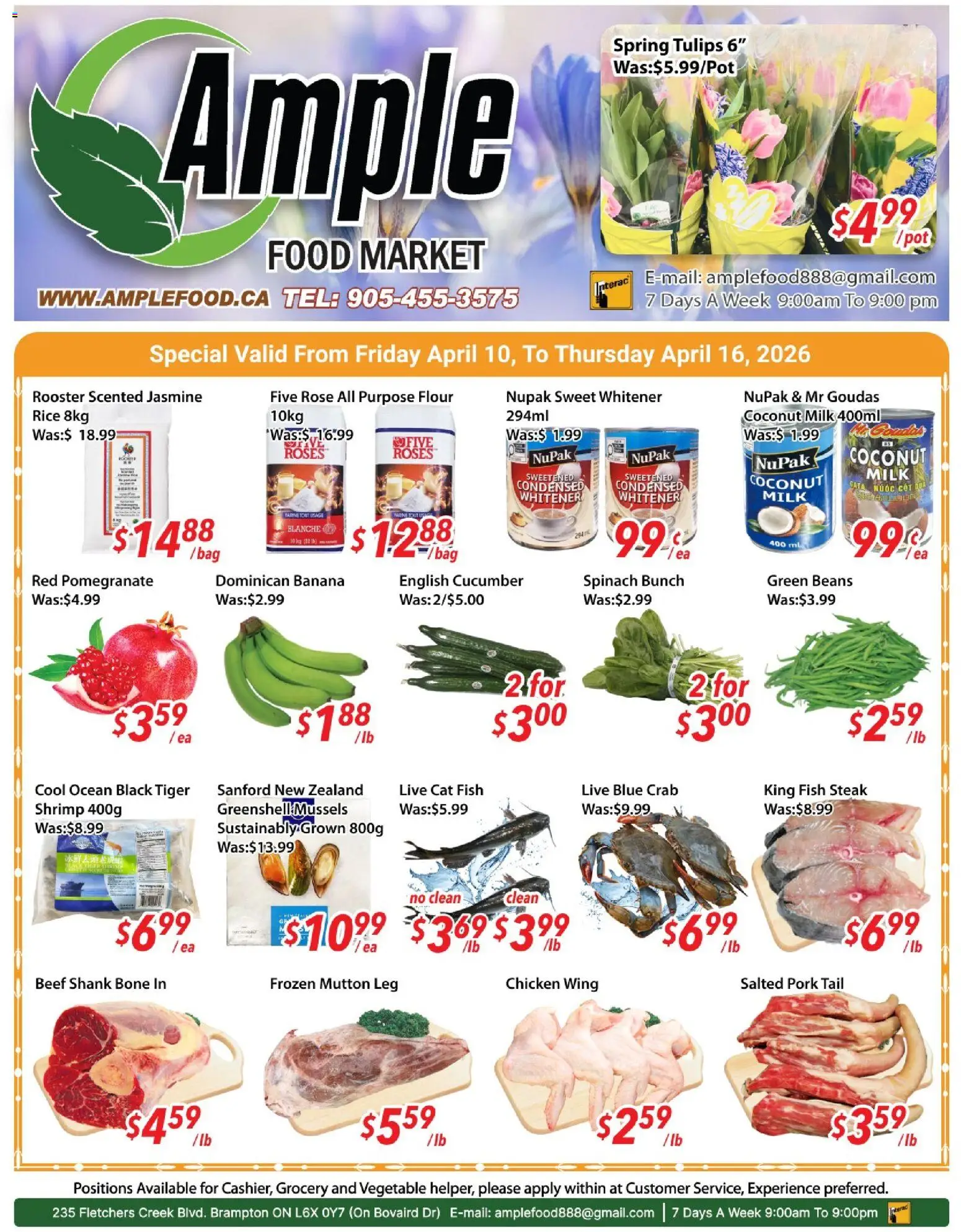 Ample Food Market weekly flyer / circulaire - page 1- valid from Apr 10, 2026