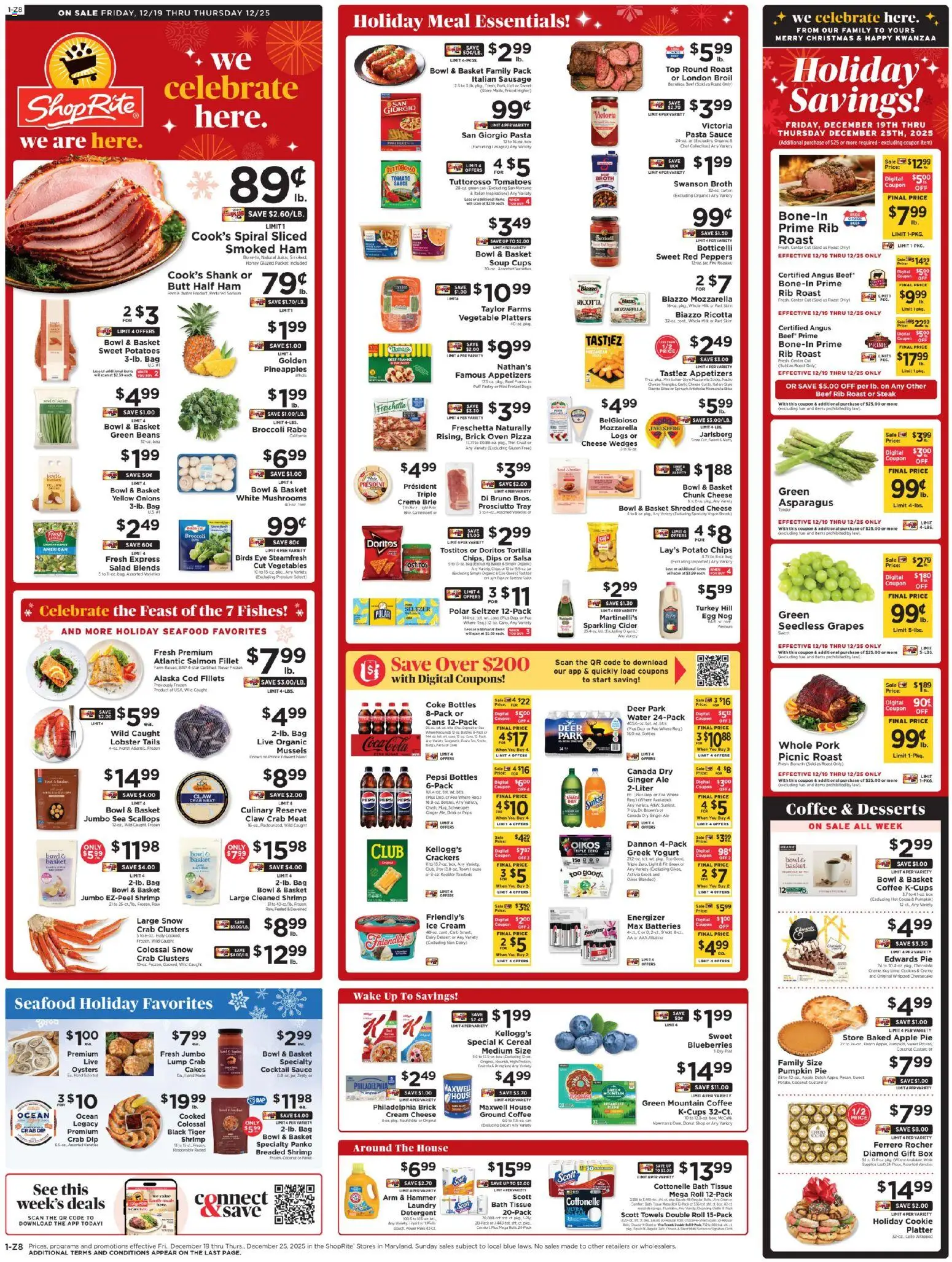 ShopRite Weekly Ad - page 1- valid from 12/19/2025