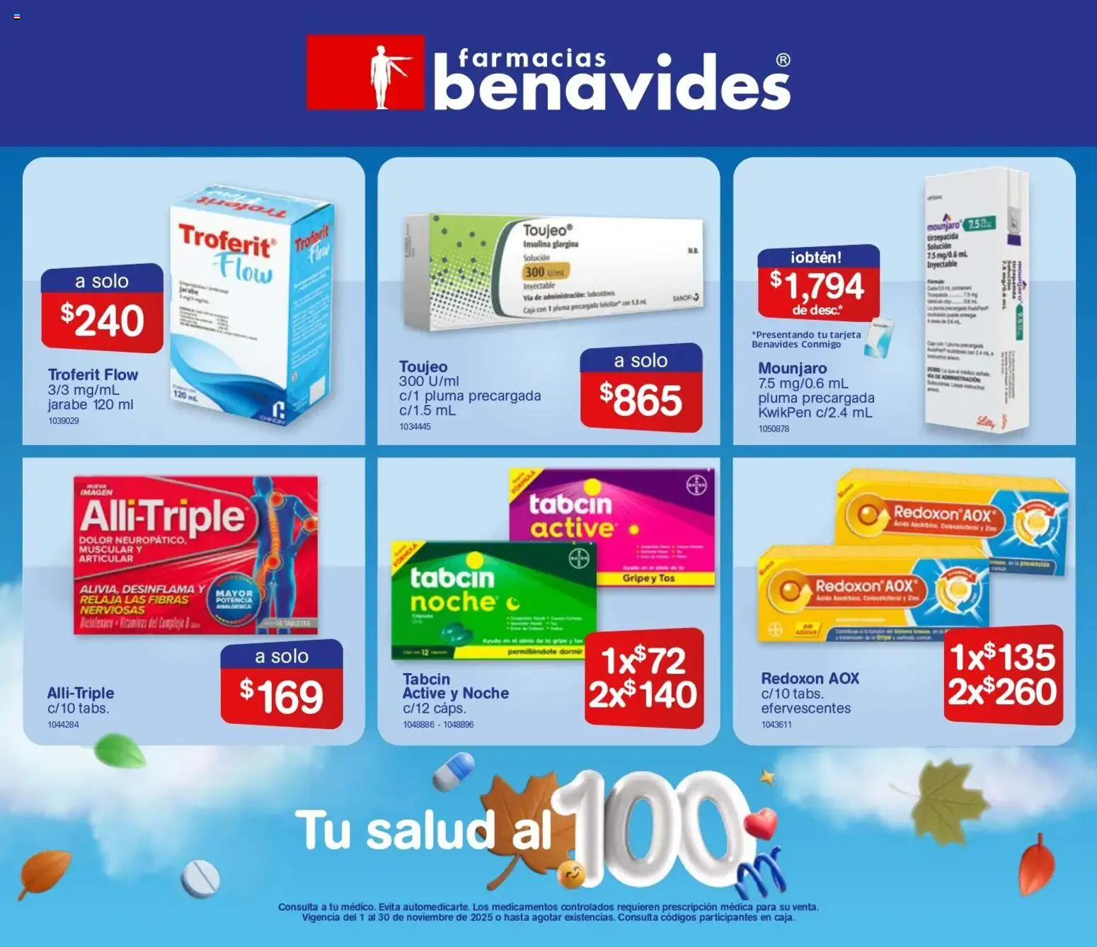 Farmacia Benavides catálogo - página 1- válido desde 01/11/2025