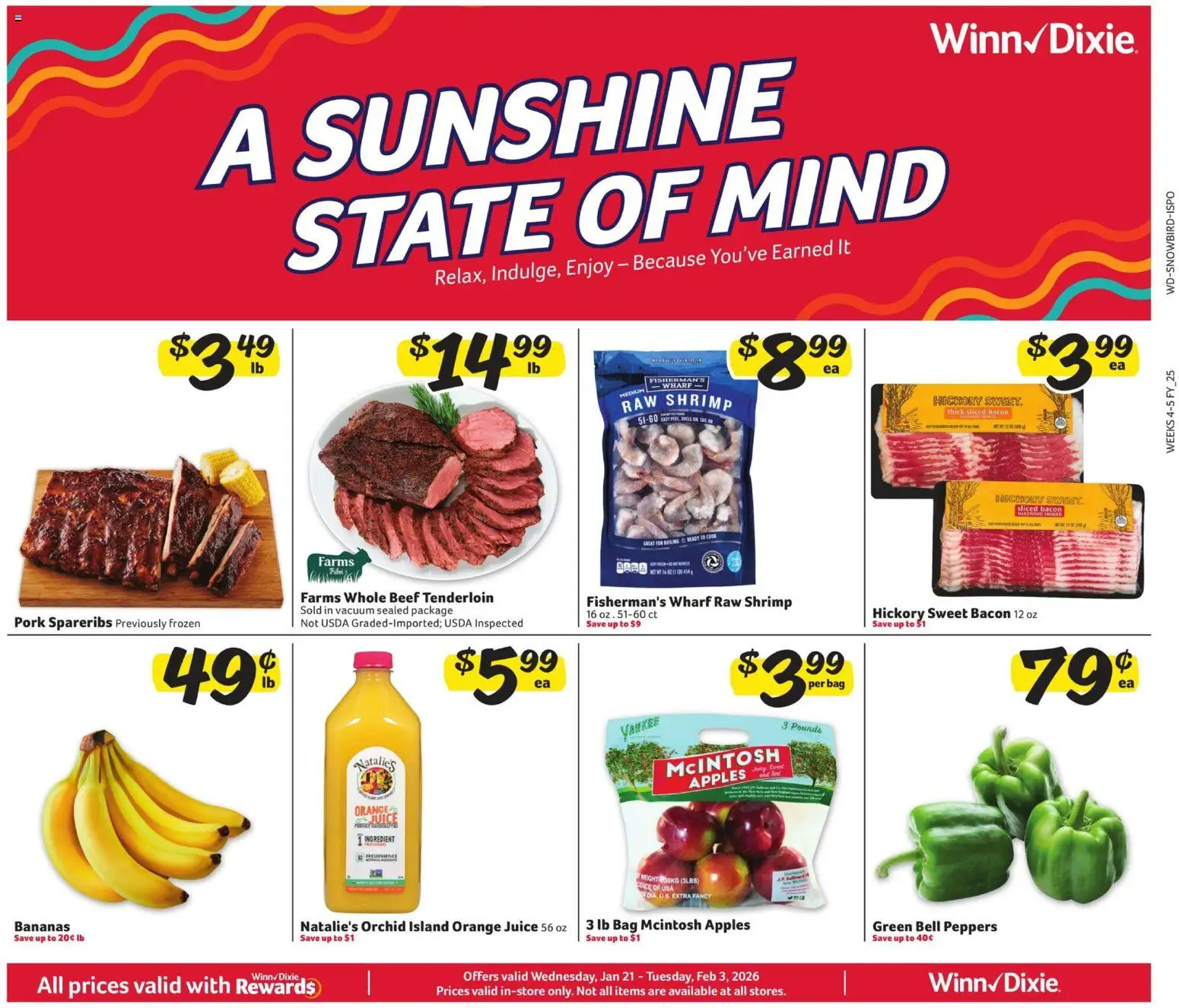 Winn Dixie In-Store Flyer - page 1- valid from 01/21/2026