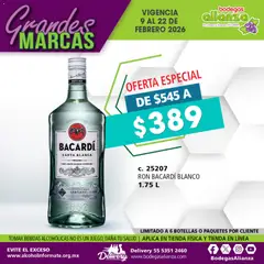 Bodegas Alianza catálogo Grandes Marcas válido desde 09/02/2026