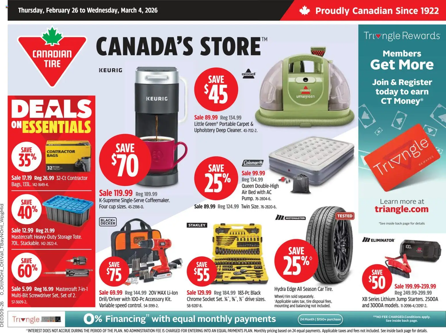 Canadian Tire weekly flyer - page 1- valid from Feb 26, 2026