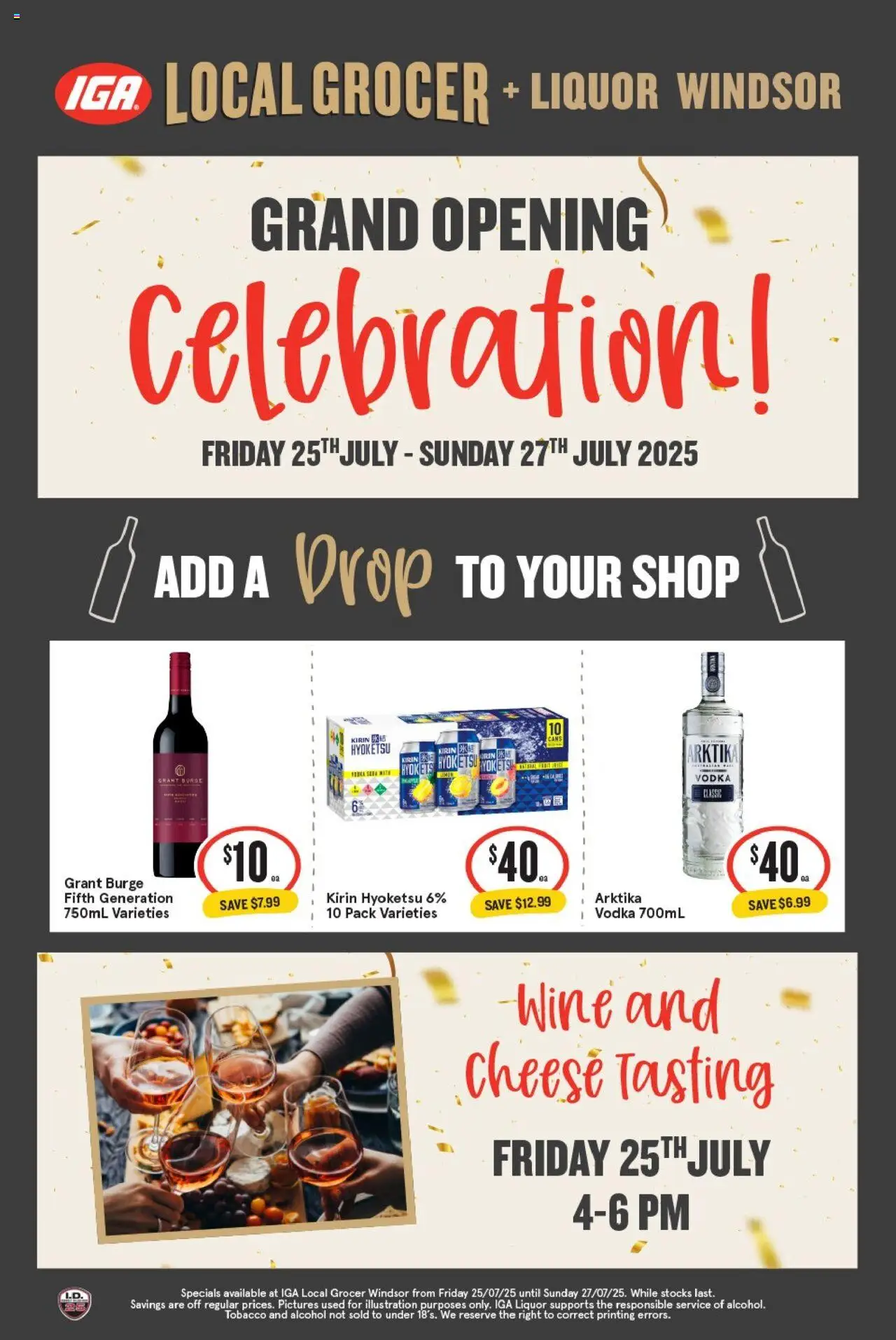 IGA Local Grocer & Liquor Windsor - page 1- valid from 25/07/2025