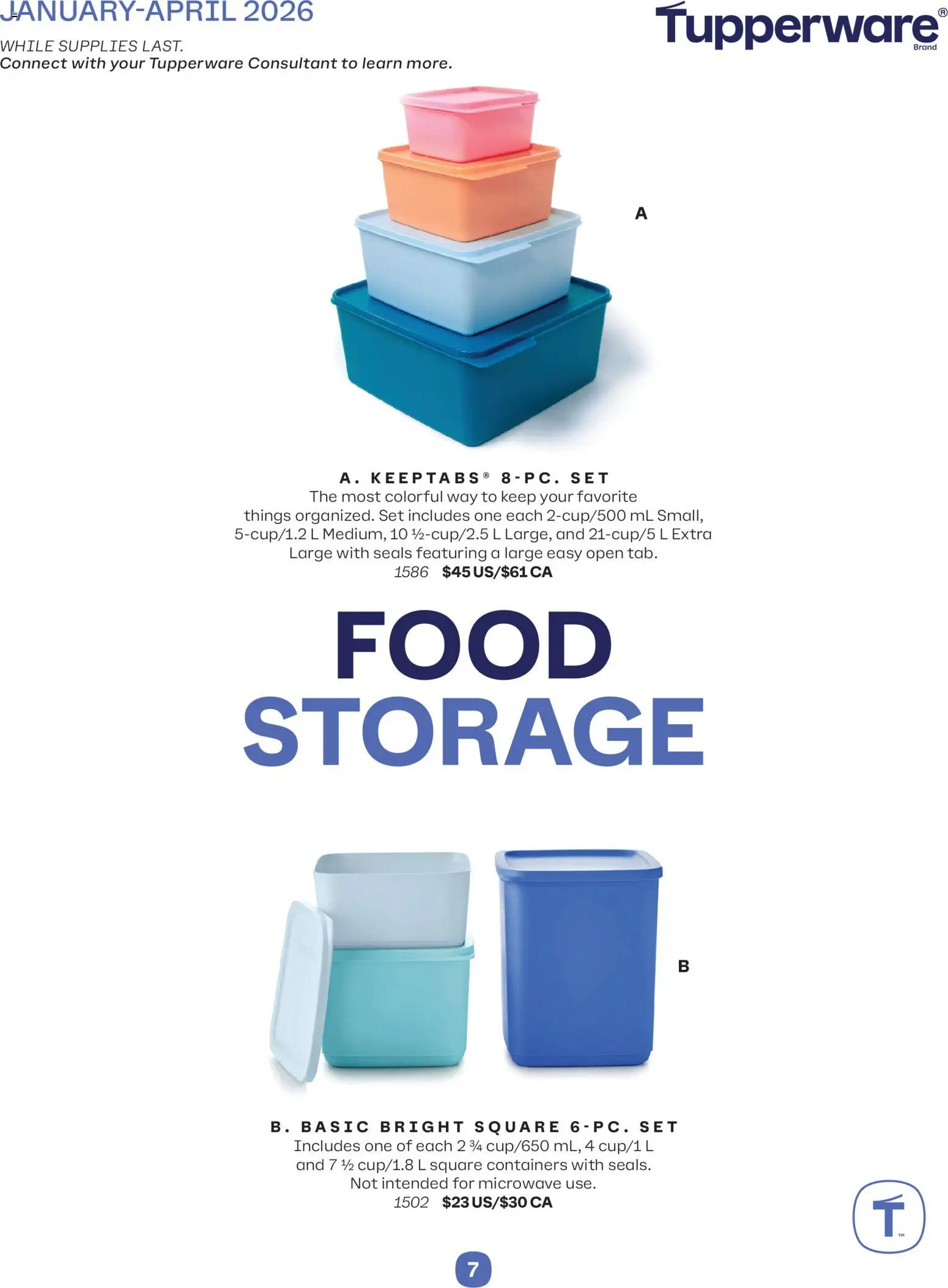 Tupperware flyer - page 7- valid from Jan 1, 2026