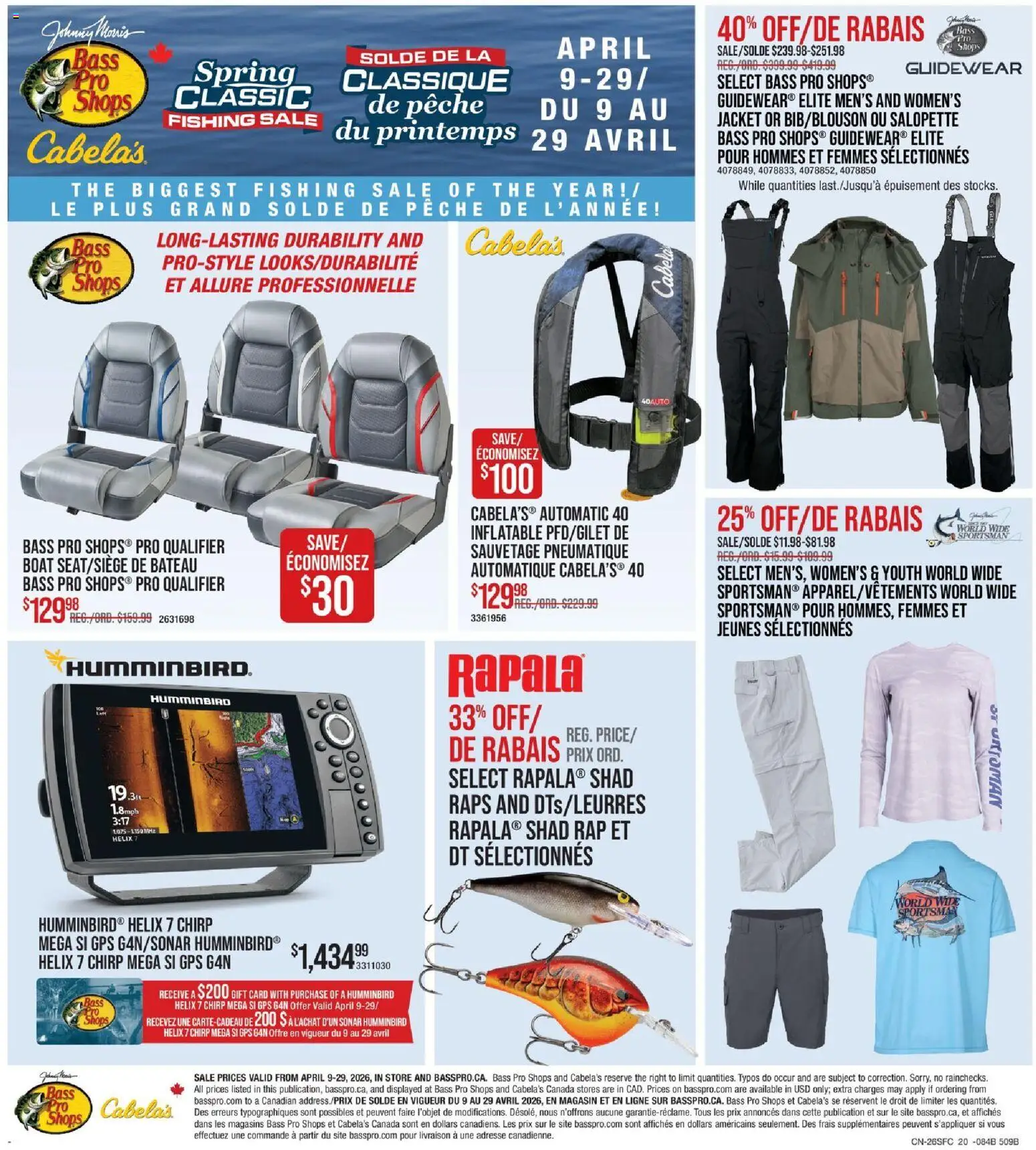 Cabelas weekly flyer / circulaire - page 20- valid from Apr 9, 2026