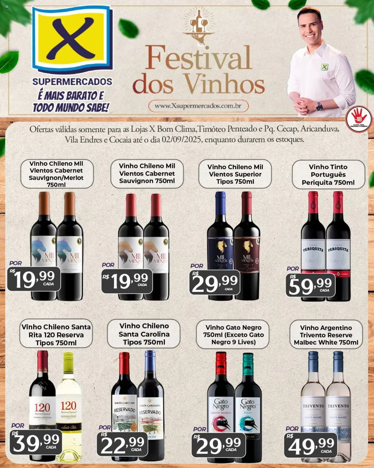 X Supermercados - Ofertas Festival dos Vinhos - página 1- válido a partir de 29/08/2025
