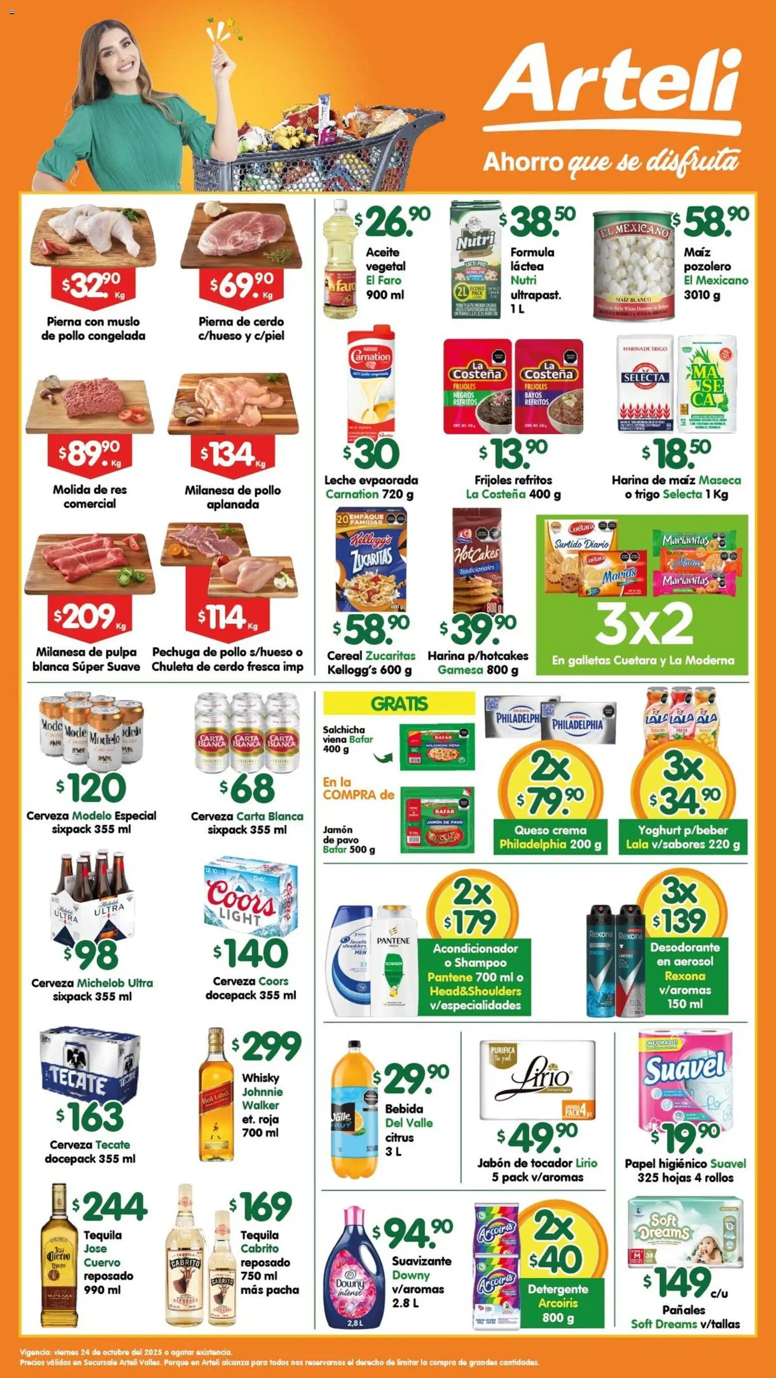 Arteli folleto Valles - página 1- válido desde 24/10/2025