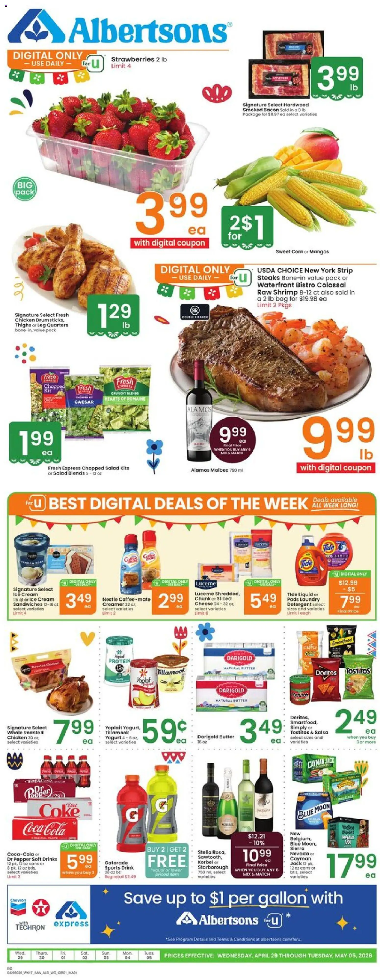 Albertsons Weekly Ad - page 1- valid from 04/29/2026