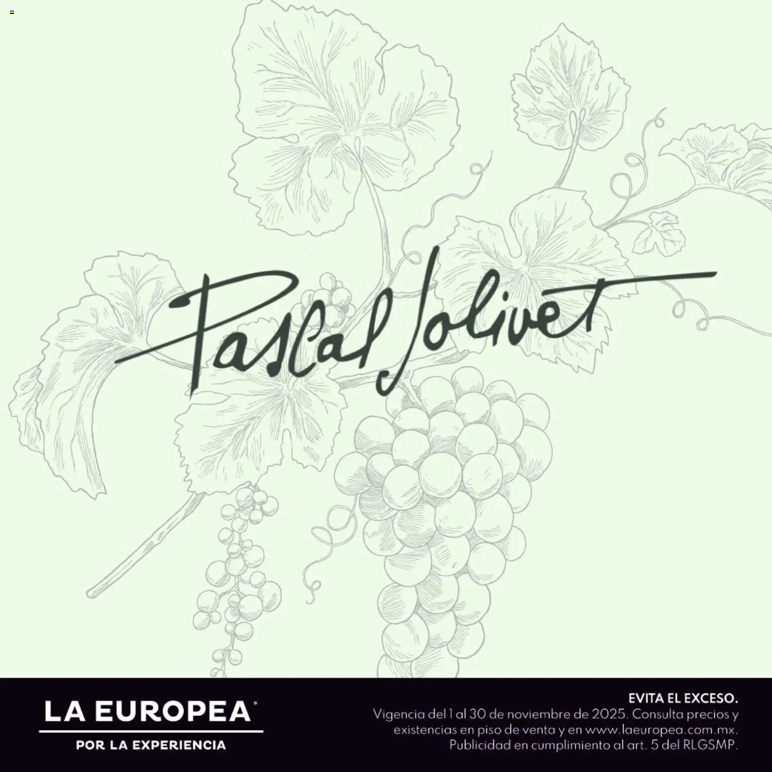 La Europea catálogo Pascal Jolivet - página 1- válido desde 01/11/2025
