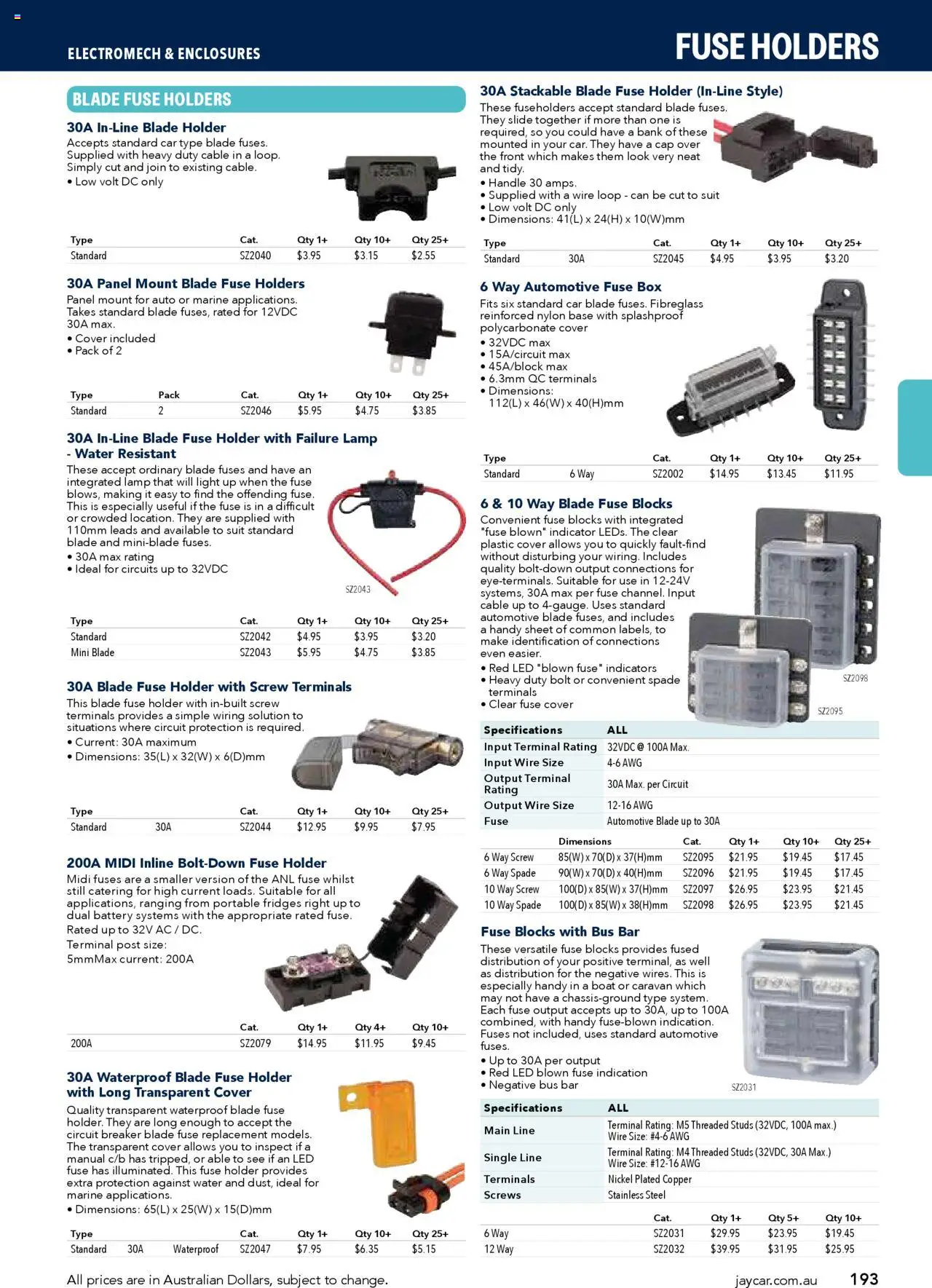 Jaycar Engineering & Scientific Catalogue 2025/2026  - page 193- valid from 09/07/2025