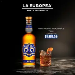 La Europea catálogo Whisky Chivas  válido desde 25/11/2025