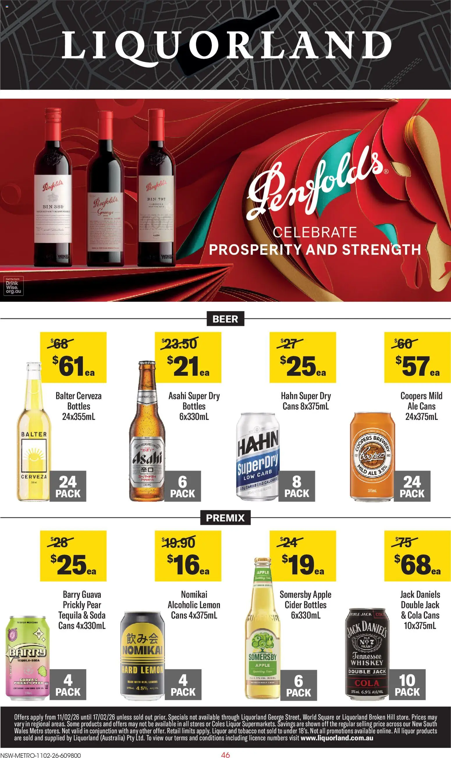 Liquorland  Catalogue  - page 1- valid from 11/02/2026