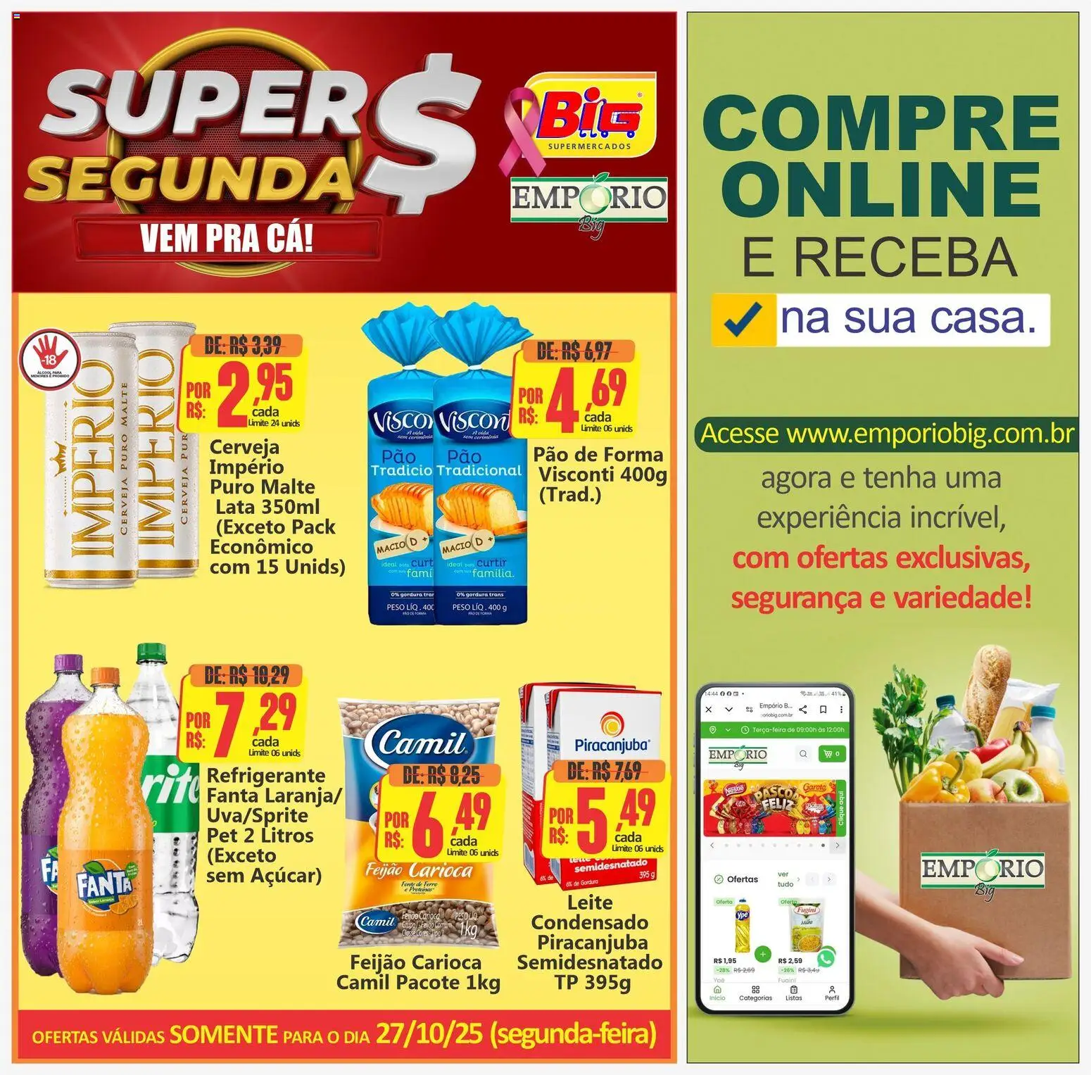 Big Supermercados - Ofertas do Dia - página 1- válido a partir de 27/10/2025

