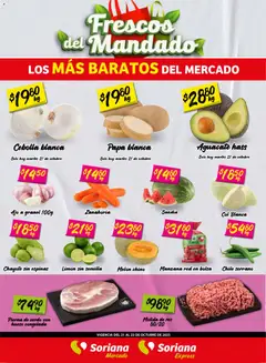 Soriana - Frescos del Mandado Mercado: Ver, Tab, Chis, Camp, Yuc y Q. Roo válido desde 21/10/2025