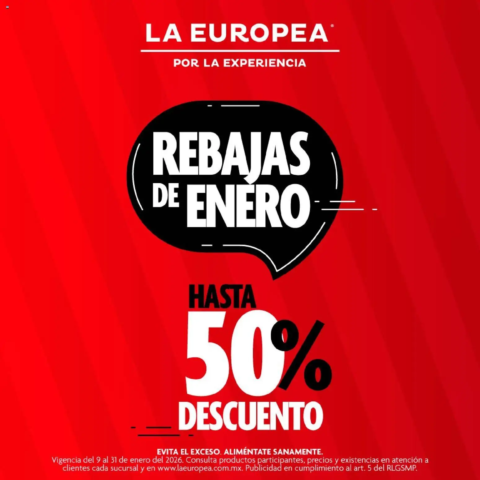 La Europea catálogo Rebajas de Enero - página 1- válido desde 09/01/2026