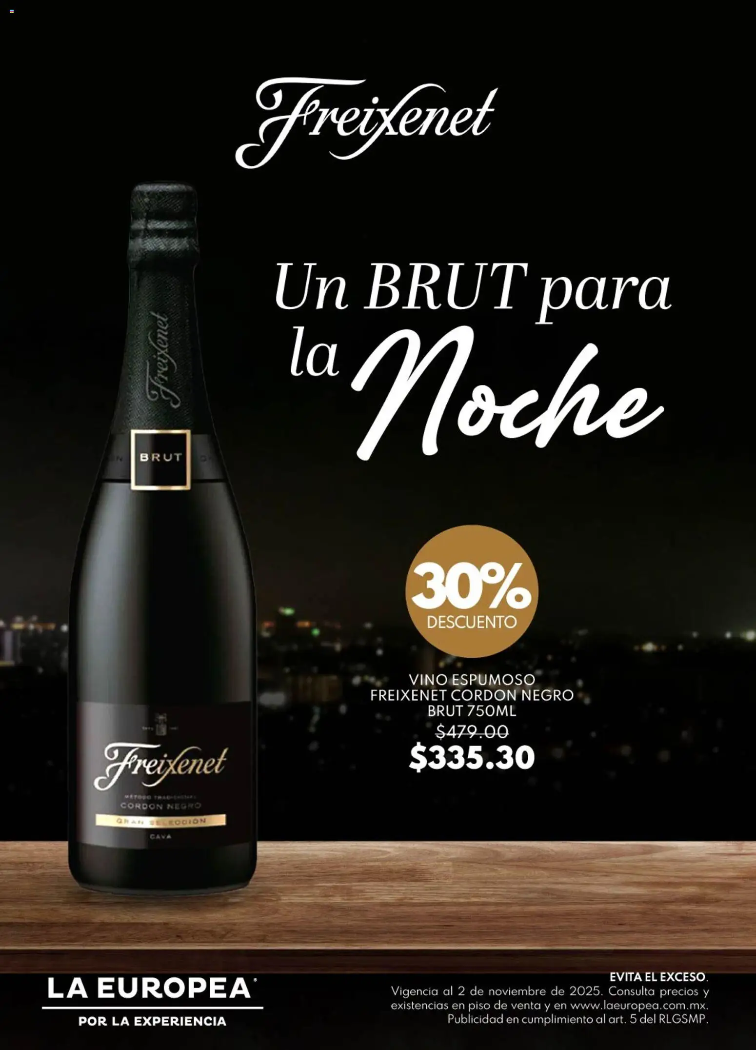 La Europea catálogo Freixenet Cordon Negro Brut - página 1- válido desde 28/10/2025