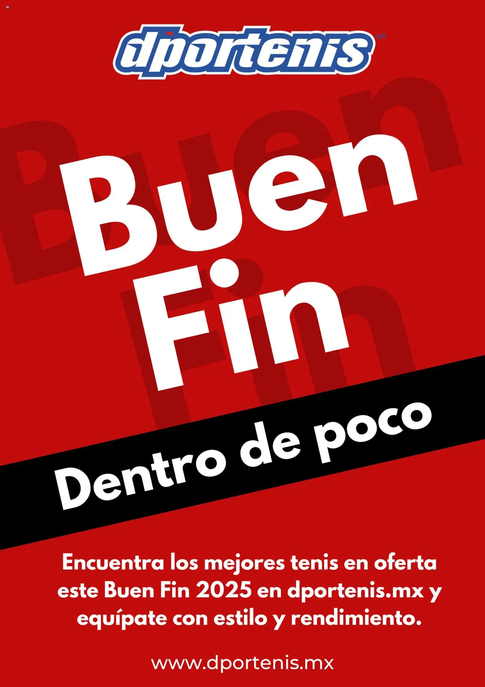Dportenis Buen Fin aviso - página 1- válido desde 22/10/2025