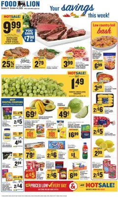 Preview Food Lion Weekly Ad valid from 10/08/2025