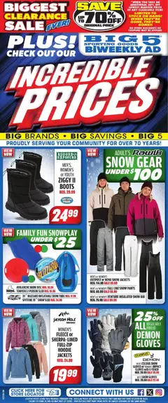 Preview Big 5 Sporting Goods Weekly Ad valid from 01/23/2026