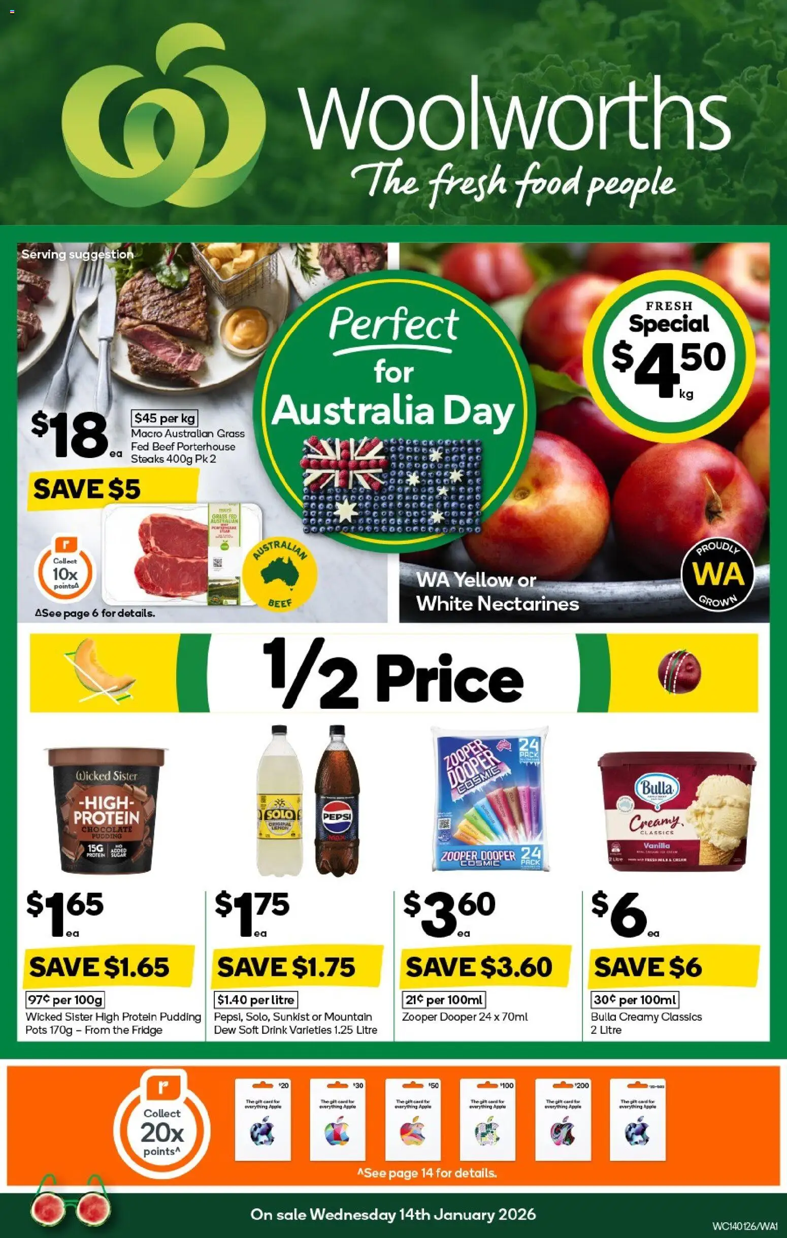 Weekly catalogue Woolworths PT Hedland 14/01 - page 1- valid from 14/01/2026